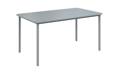 JSBR 150N Jídelní stůl 1500 x 900 mm, deska šedá / podnož stříbrná